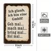 "GmbH" German Humor Sign - 20.32x30.48cm Vintage Metal Decor for Office & Bar