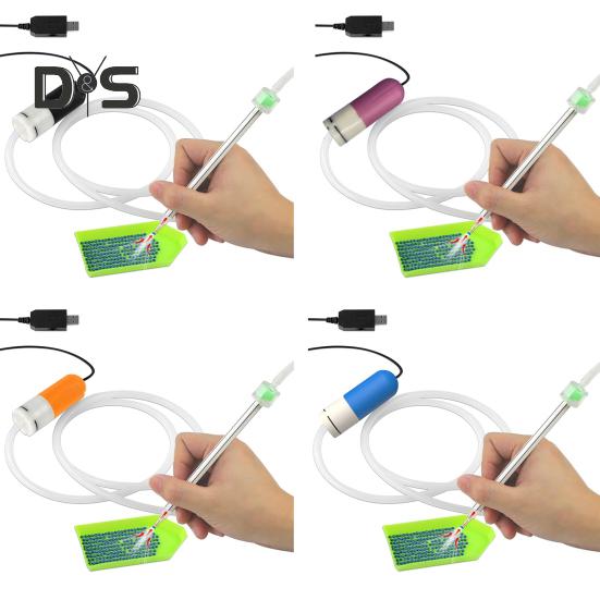 Вакуумная алмазная художественная ручка, электрический инструмент для размещения алмазов, без воска, с питанием от USB, вакуумная алмазная художественная ручка для самостоятельного алмазного искусства