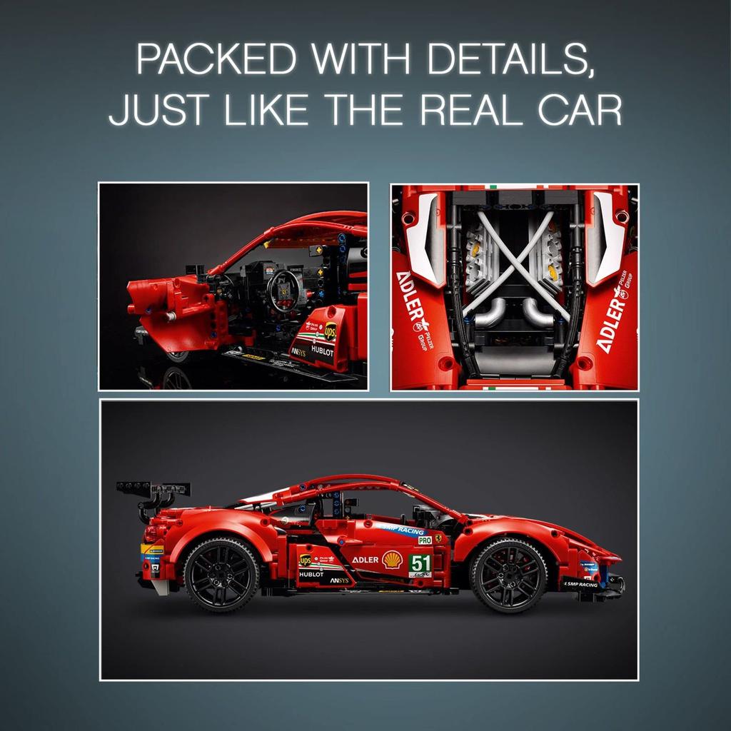 LEGO Technic Ferrari 488 GTE AF Corse 42125 Игрушечный блок Подарочный STEM Образовательный автомобиль Автомобиль Мальчики Взрослые #51