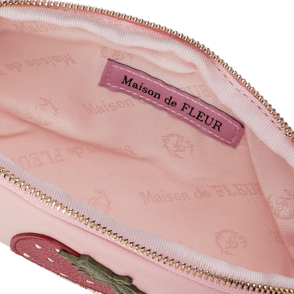 De Косметичка Strawberry, тонкая косметичка розового цвета [Maison Fleur]