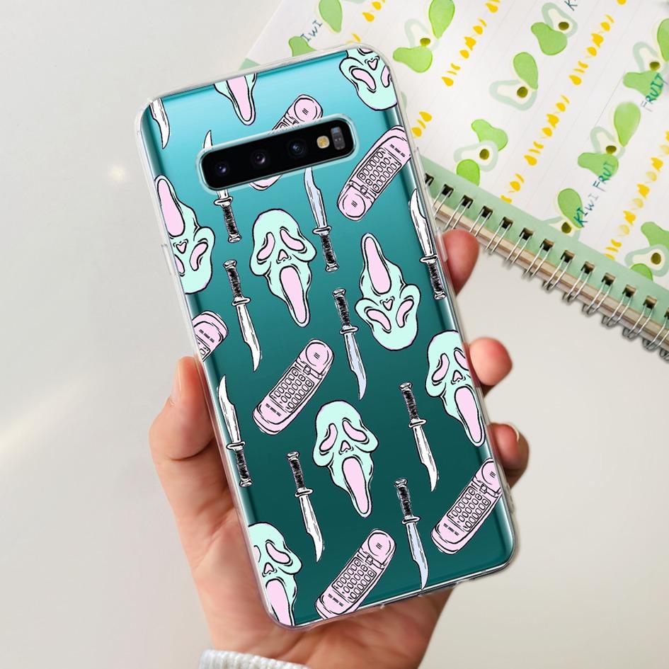 For Samsung Galaxy S10 S10+ Case SM-G973F Clear Cover Luxury Marble Flower Soft Silicone Fundas For Samsung S10 Plus S10e Bumper