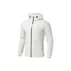 Li-Ning Куртка Fitness Series Letter Print ThreeD Cut с капюшоном и длинными рукавами, мужские куртки белого цвета AWDS093-6