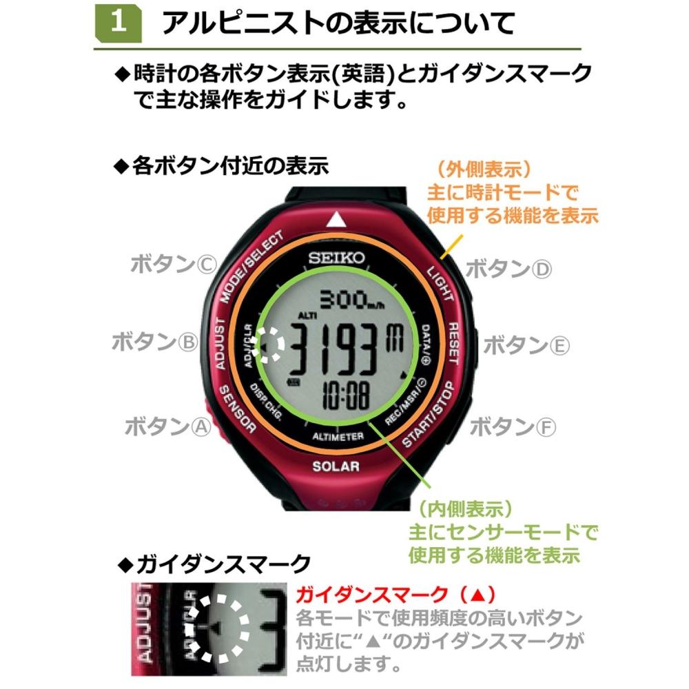 Seiko Цифровые часы Climbing Solar [Alpinist] SBEB033 под руководством искателя приключений Готы Миуры