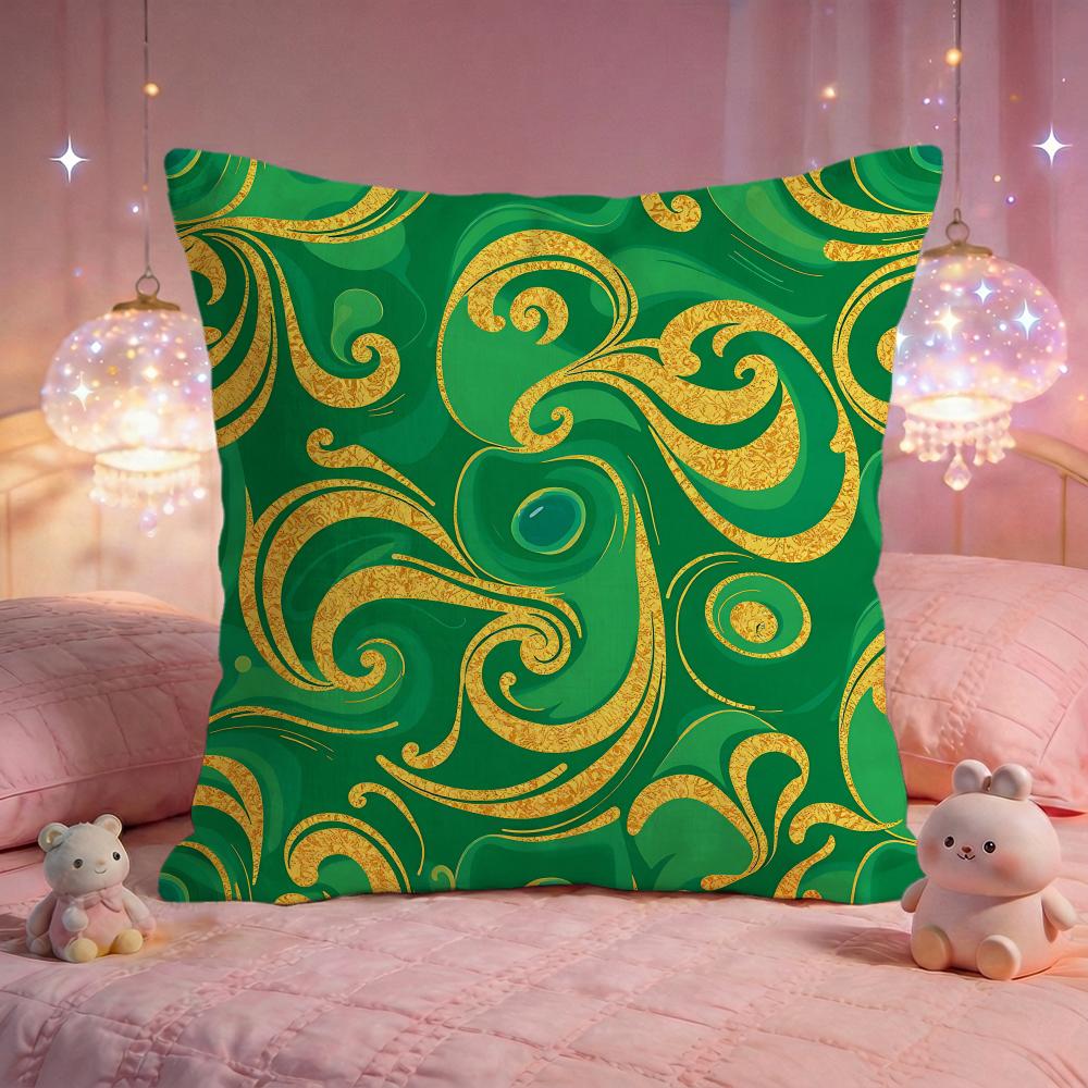 Luxury Glitter Flow Pattern Cushion Cover Premium Comfort Reversible Pillow Cove Two in One Design for Any Room Car Interior