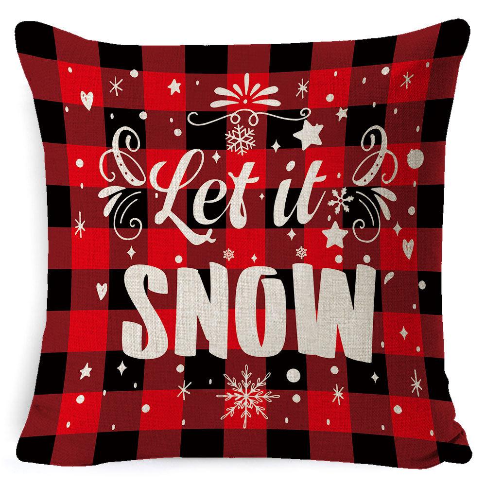 Christmas Pillow Case Christmas Light Luxury High-end Pillow Family Bed Pillow Case Home Cushion Bed Pillow