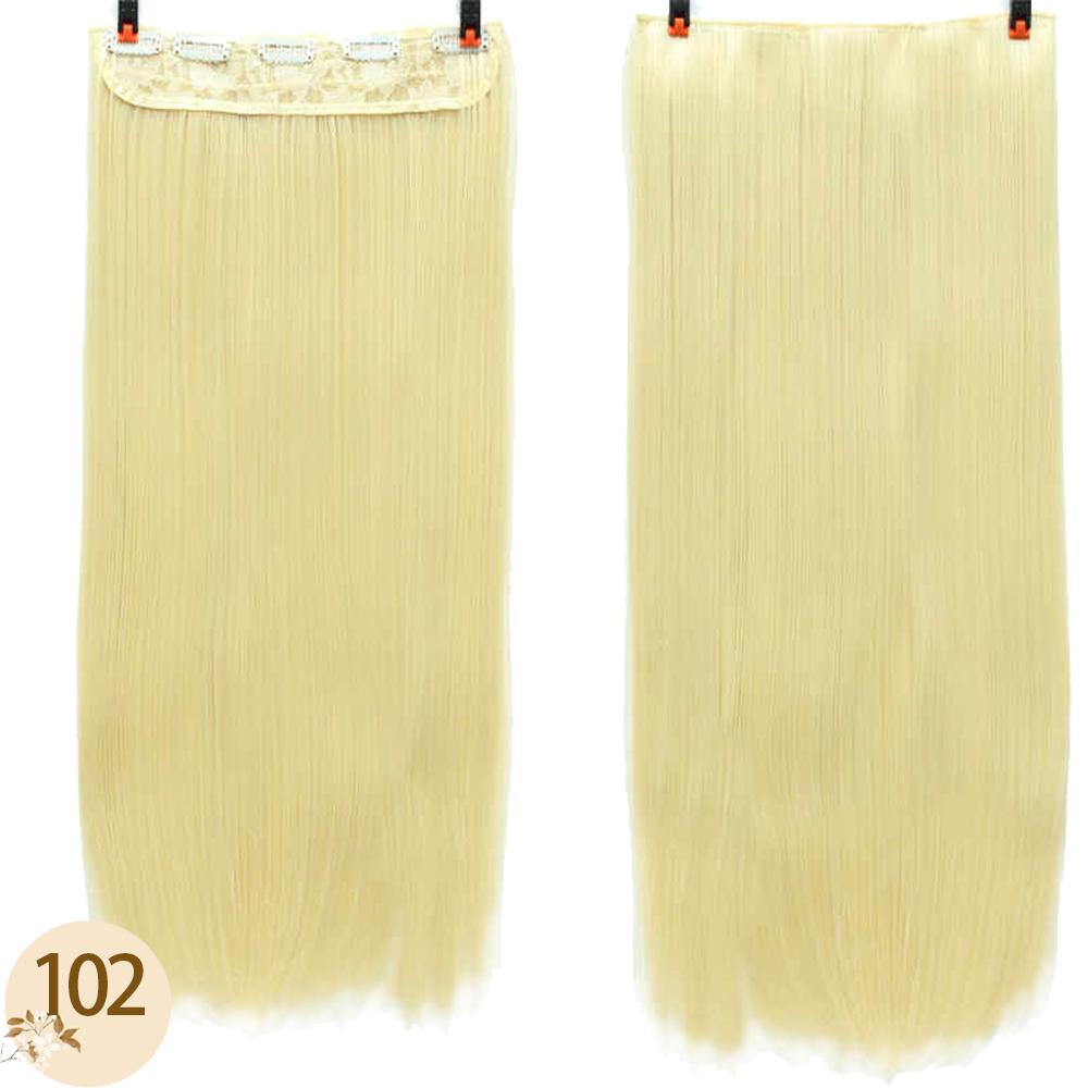 Длинные прямые накладные волосы на клипсе, 24 дюйма, синтетические искусственные волосы для женщин