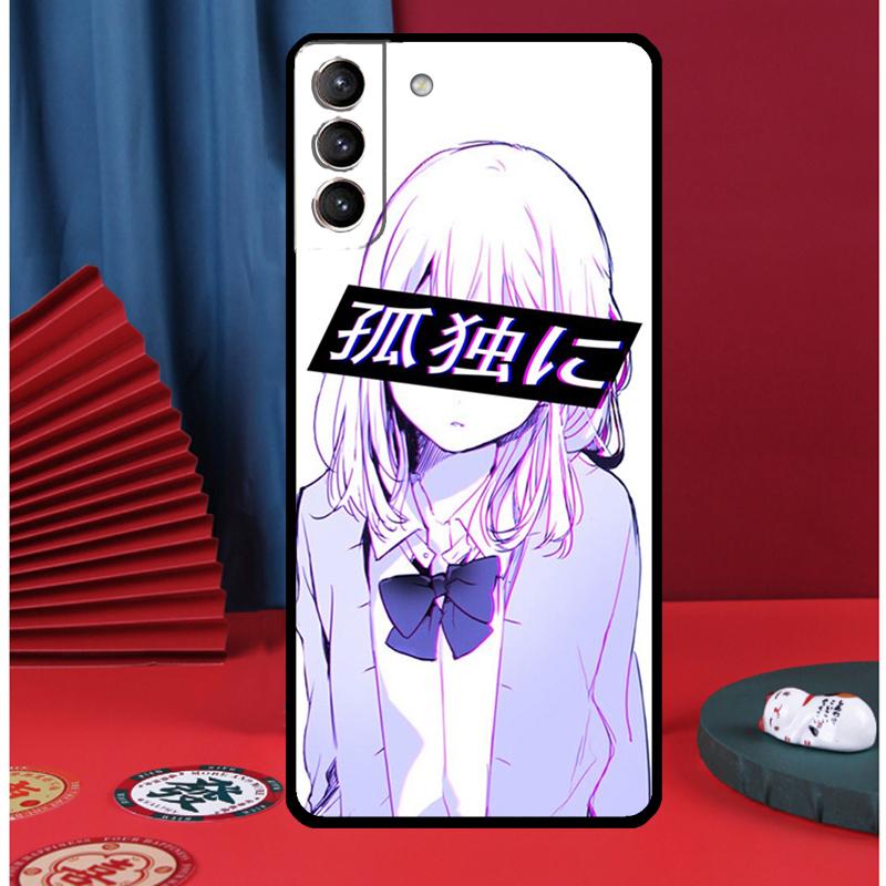 Грустный Аниме Эстетичный Чехол для Телефона Senpai для Samsung Galaxy S24 Ultra S9 S10 S20 S21 S22 Plus S23 FE S25 Ultra Задняя Крышка