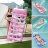 Durable Inflatable Water Floating Bed For Adults Extra Thick PVC Material Leaf Design Pool Mat
