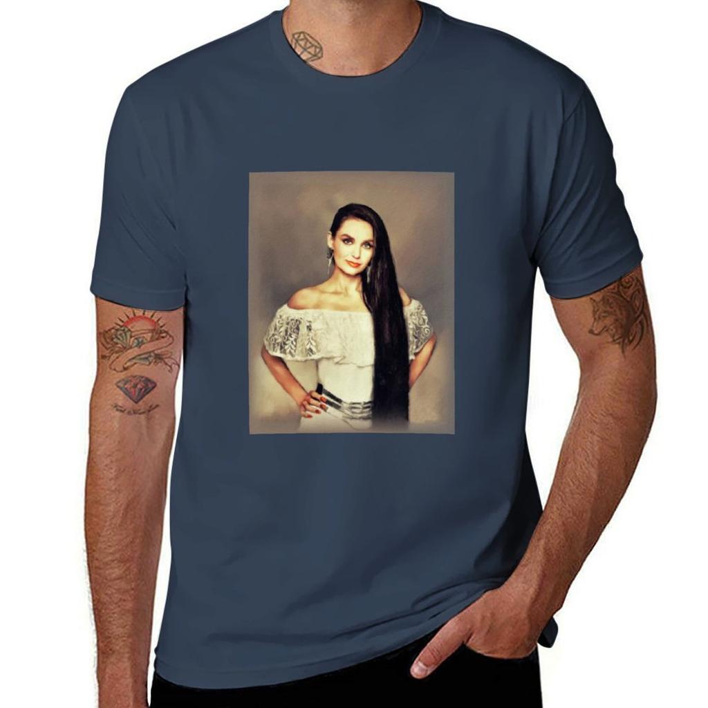 Crystal Gayle Tshirt Casual Holiday Short Sleeve Tee