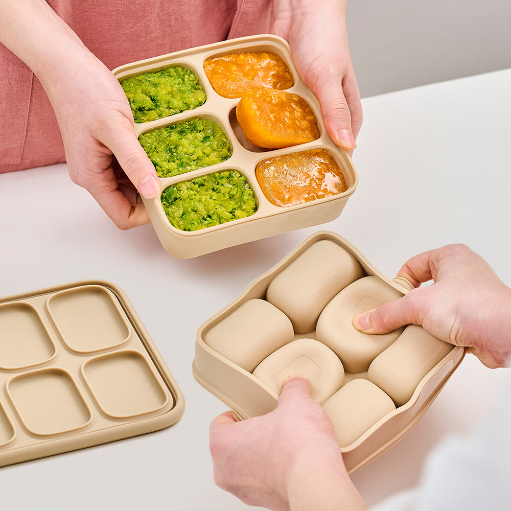 Atti Rabbit Easy Release Baby Food Cube Multi Silicone Storage Container Square 9 Cavity