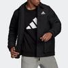 Adidas Однотонная хлопковая куртка с воротником-поло для активного отдыха на открытом воздухе, зимняя мужская куртка черного цвета GV5358