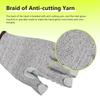 SIZA Safety Cut Proof Seamless Knitted Safety Gloves with Cow Leather Palm Anti-cut Function for Slaughter Cutting & Repair Work