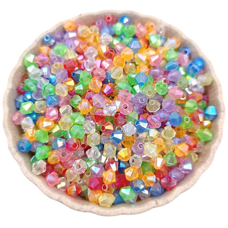Материал браслет из бисера 300 шт. 4 мм 4 мм новые аксессуары из бисера своими руками алмазные бусины плетеное кольцо прозрачное ожерелье акриловые заостренные бусины поставка