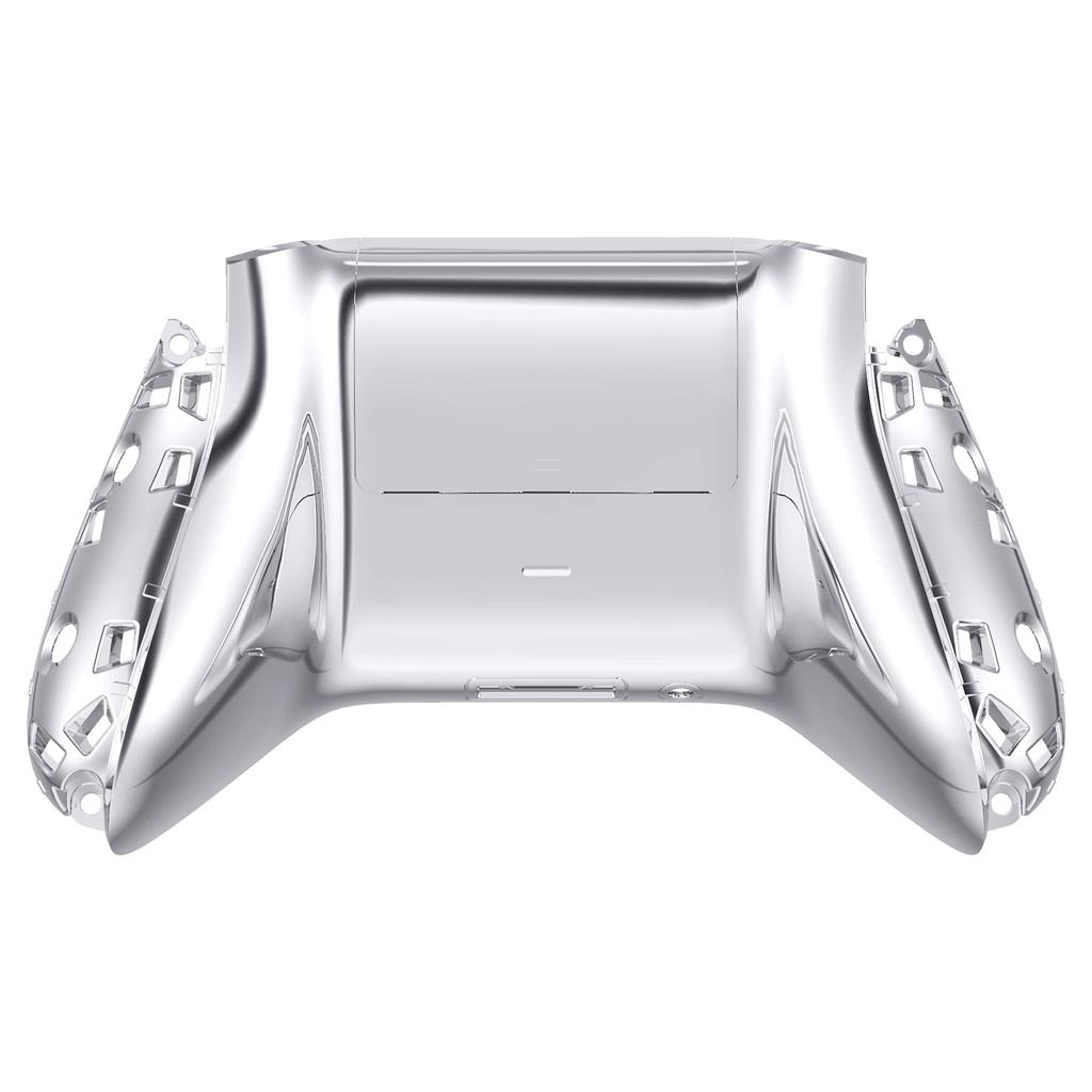 eXtremeRate Custom Back Cover Shell for Xbox Core Wireless Shiny Chrome Silver Replacement Cover Bottom Shell for Xbox Series Not Controller, & X/S