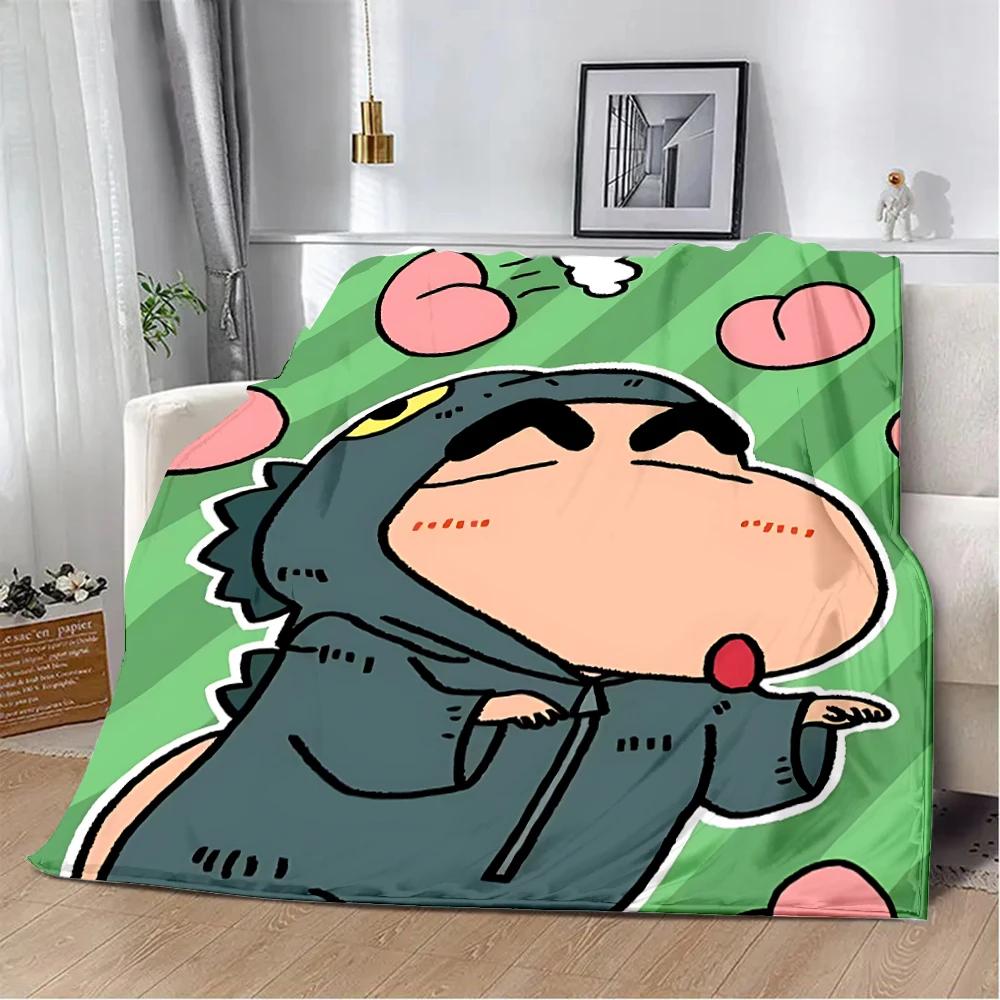 Crayon-ShinS chanS Printed Blanket Picnic Blankets Warm Blanket Soft and Comfortable Blanket Home Travel Birthday Gift