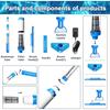 3 in 1 Cordless Rechargeable Swimming Pool Vacuum Head, Telescopic Pole Handheld Pool Cleaner for Spas, Inground Pool, Above Ground Pool and Hot Tubs