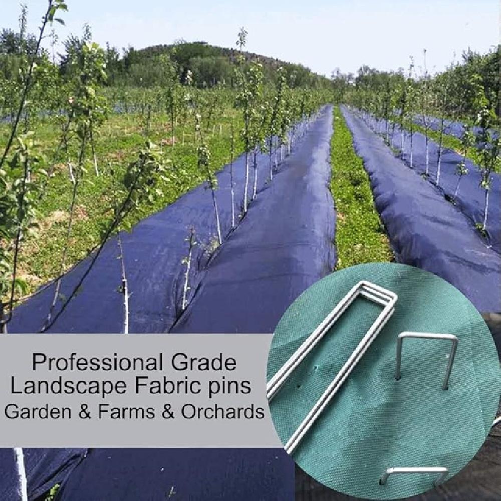 50 Садовый фиксатор U-образной формы, толщина 2,5 мм, ширина 4 см, длина 10 см, большие U-образные гвозди