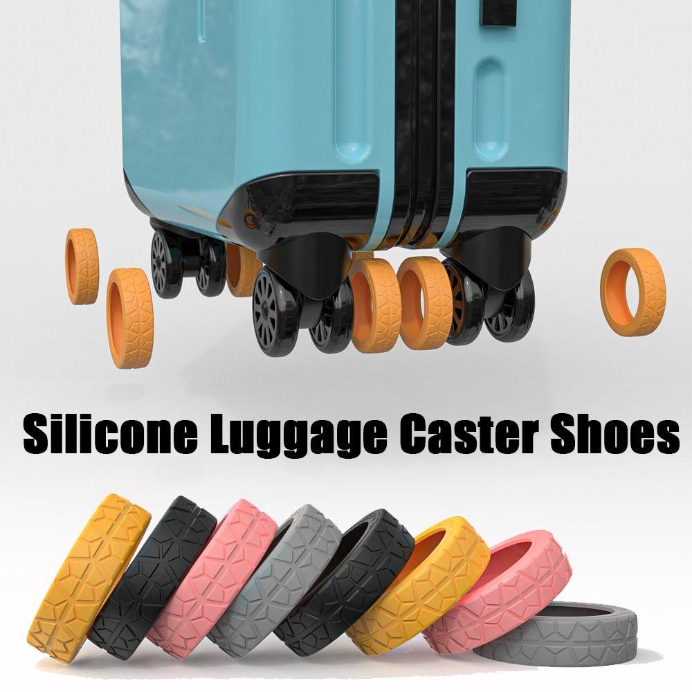 8Pcs Silent Sound Luggage Caster Shoes Reduce Noise Trolley Box Casters Cover