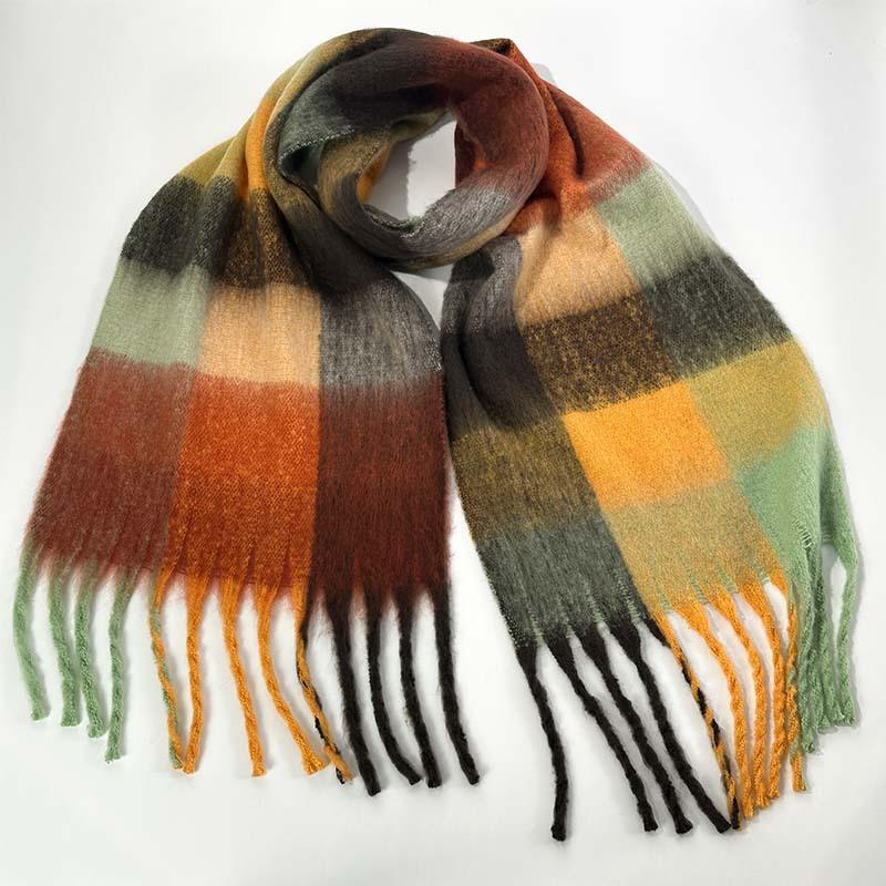 Scarf Warm Scarf Large Shawl Plaid Plaid