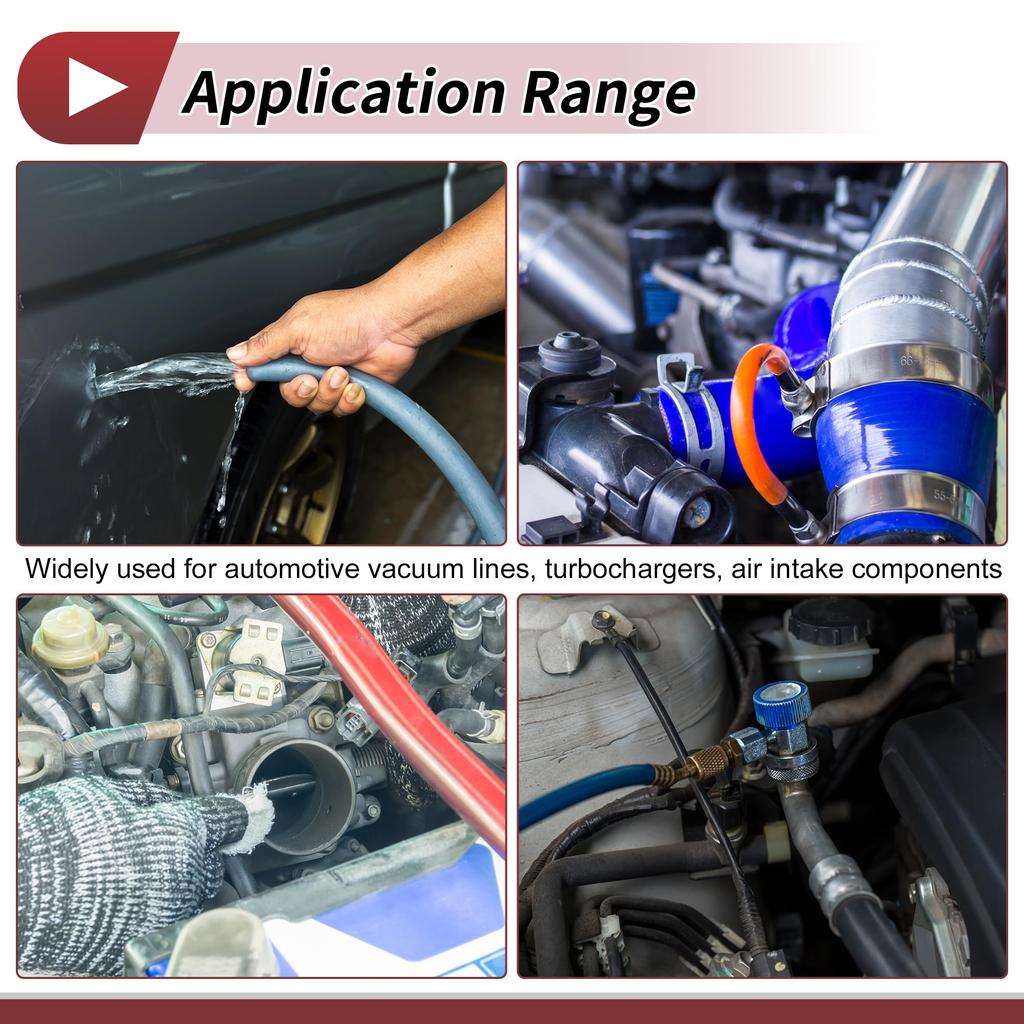 HEROFFIX Воздушный и силиконовый вакуумный шланг Высокотемпературный автомобильный вакуумный шланг 5 футов