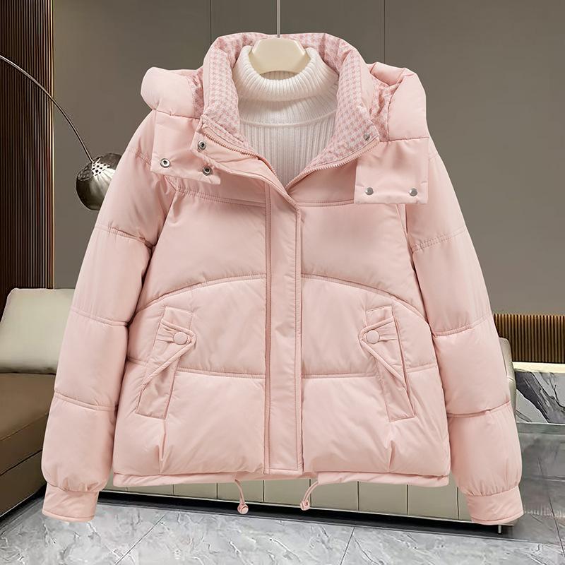New Winter Cotton Coat, Cotton Jacket, Hooded Korean Style, Versatile and Fashionable Women's Loose Simple and Fashionable Short Jacket