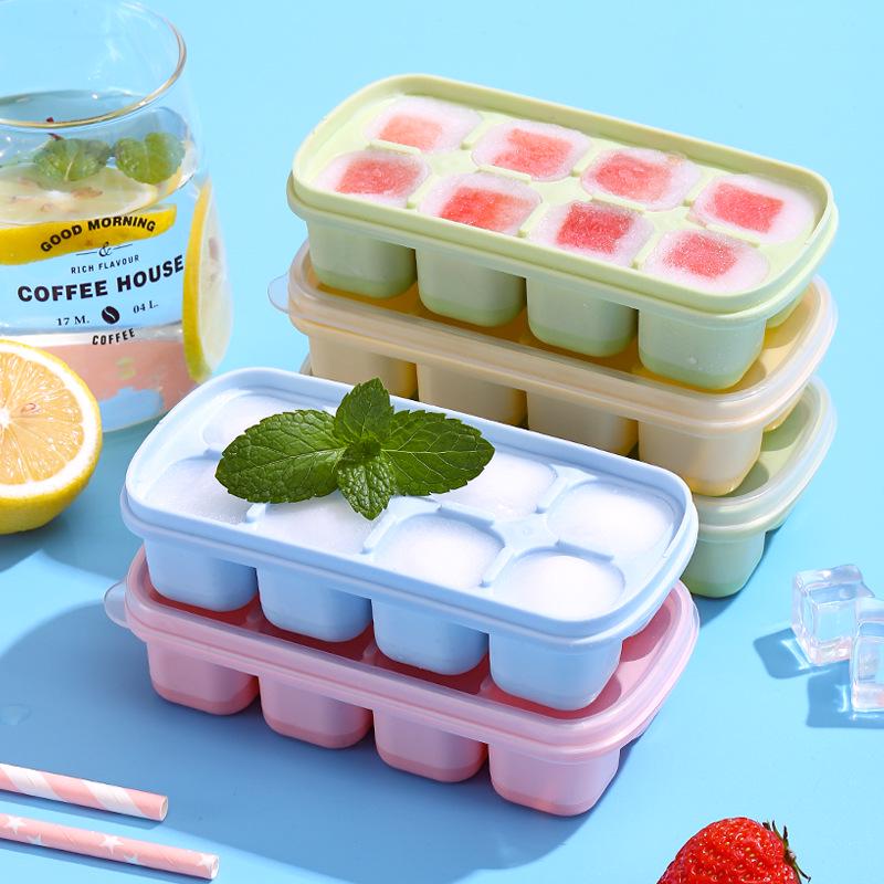 TPE Jelly Yogurt Ice Cube Tray - Food Grade Ice Mold Container for Refrigerator