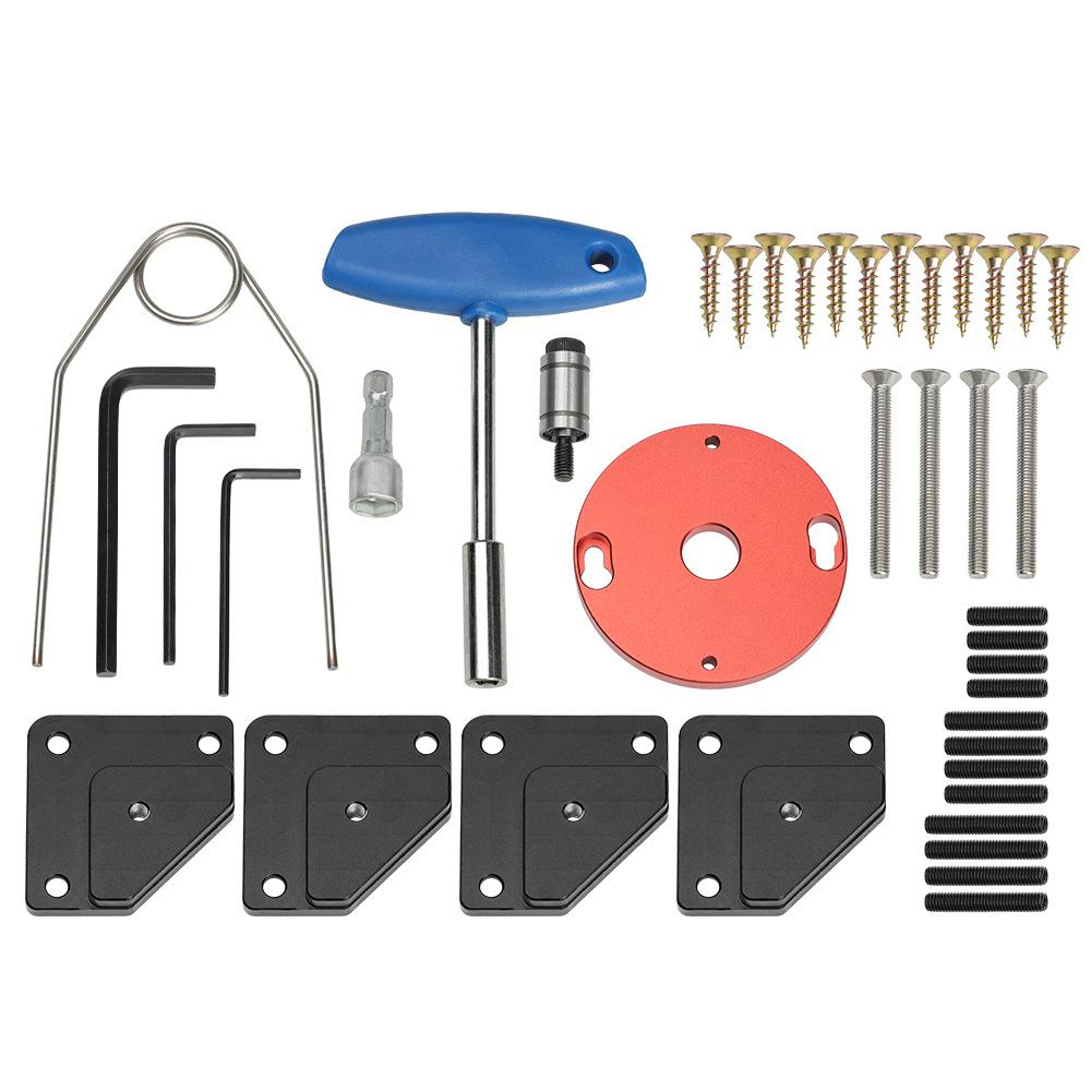 Allsome 65 мм Ultimate Woodworking Router Table Insert Inverted Router Lift для точного управления, алюминиевая монтажная пластина