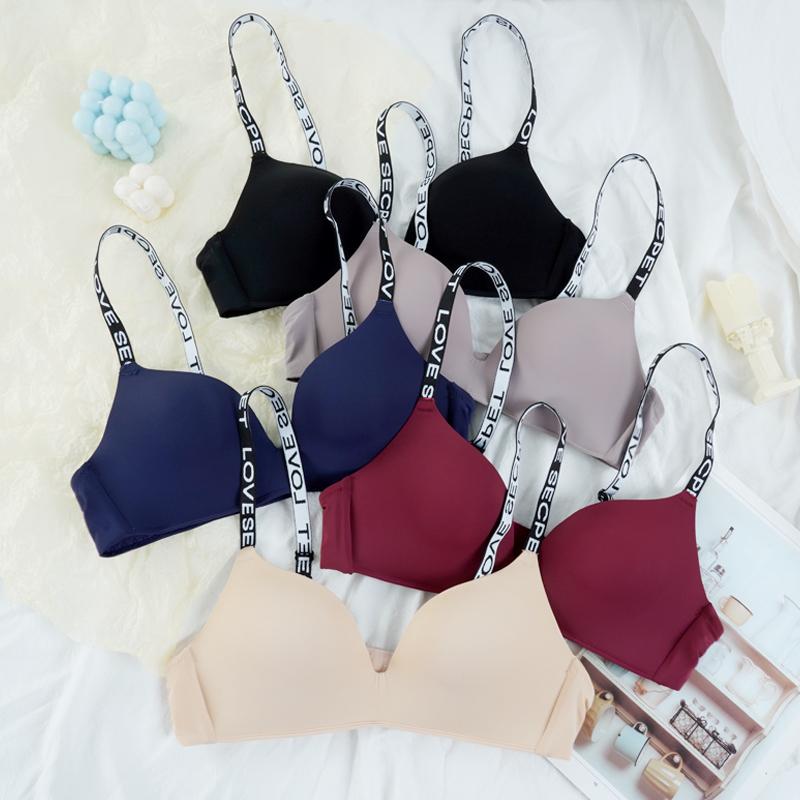 Women Seamless Bras Push Up Lingerie Sexy Bra Girls Letter Strap Bralette Wireless Brassiere Female Intimates