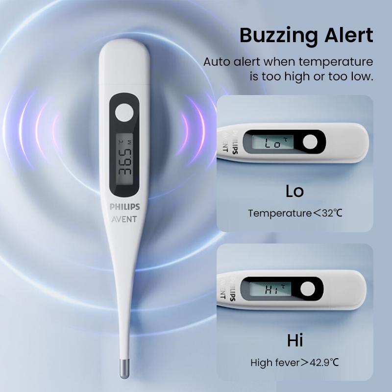 Philips Электронный термометр Avent для подмышечной полости рта для детей и младенцев, измерение температуры в домашних условиях с высокой точностью AET-E301