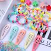 220PCS/Set Candy Color Kids Girls Accessories Gifts Hairpin Hair Clip Hair Rope