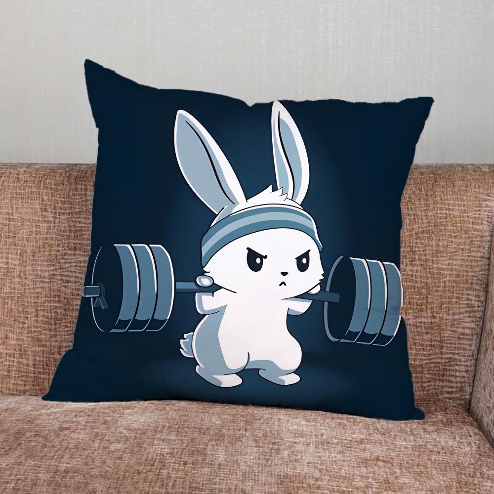 Gym Fitness Bodybuilding Pillow Case For Home Bedroom Car Office Decoration Living Room Sofa Cushion Cover Suitable