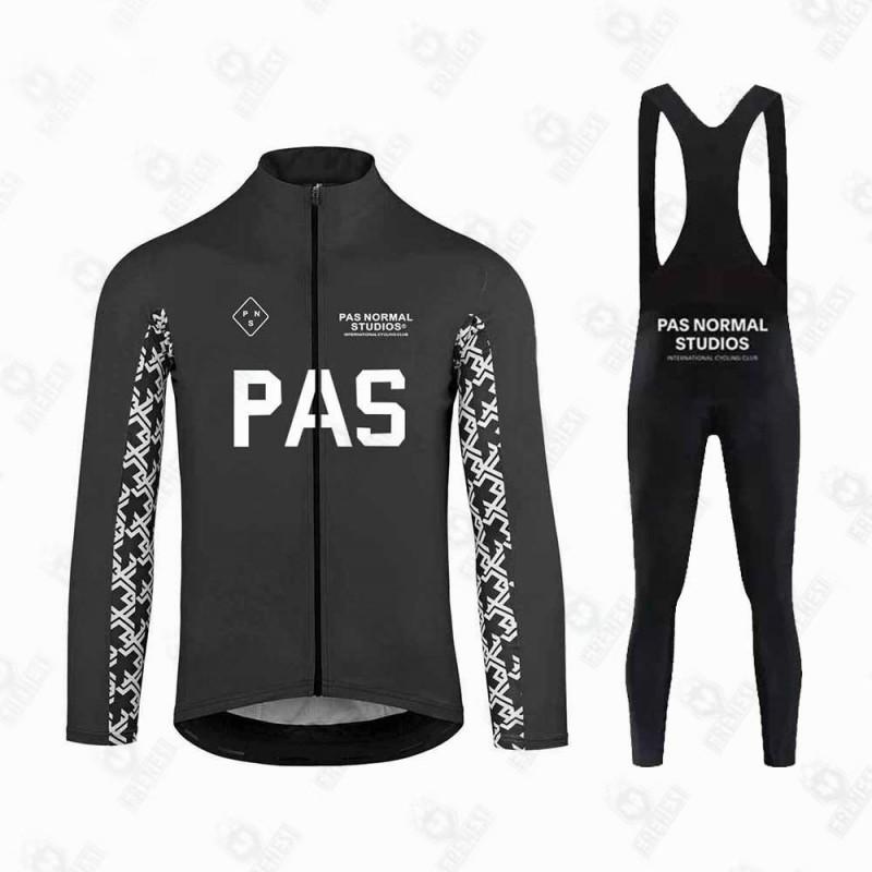 PNS Fleece Cycling Set Long Sleeve Bib Pants Road MTB Winter Outdoor Ride Unisex