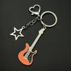 Модная звезда гитара брелок кулон простой висячий декор брелок шарм для кошелька сумки рюкзака