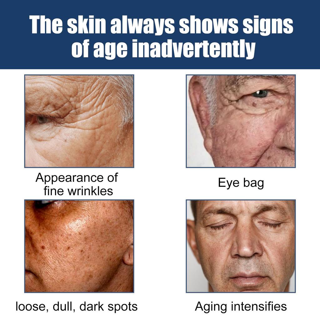 EELHOE Men's Face Cream 50ml Reduces Fine Lines + Firms Skin 24-Hour Hydration, Natural Formula, Suitable for Mature/Tired Skin