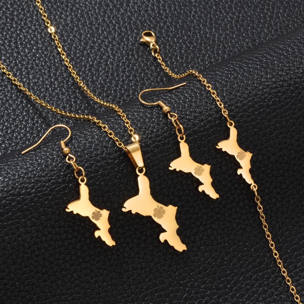 Seychelles With Coconut Tree Turtle Coco De Mer and Hibiscus Flowers Necklaces Earrings and 18CM Bracelets Jewelry #560862