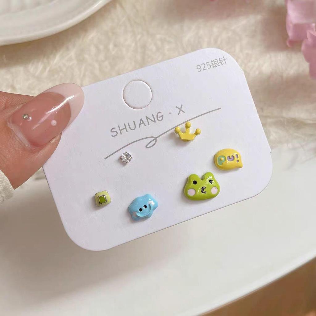 Серьги для девочек из стерлингового серебра S925 «Цветочный сезон 2025» — милый, нишевый набор на одну неделю