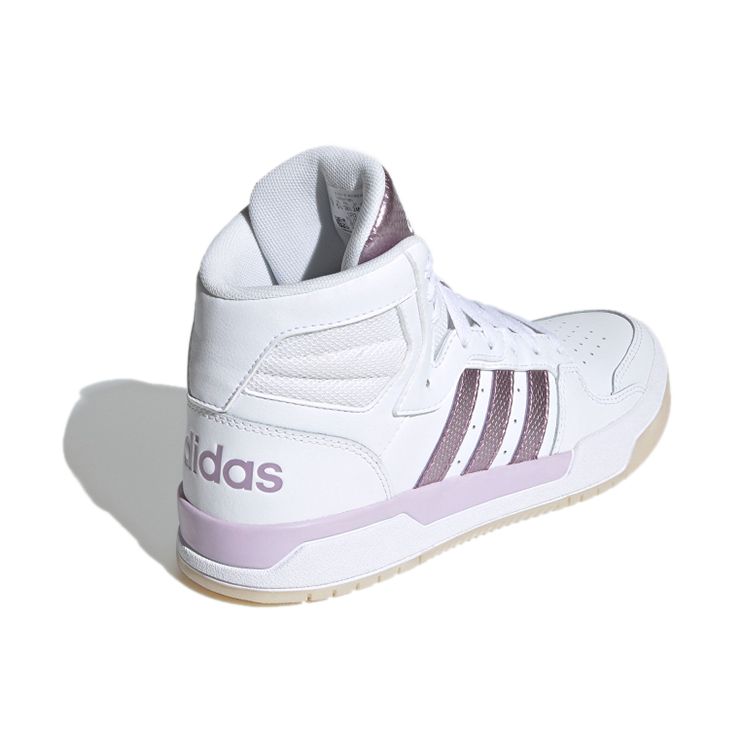 Adidas Neo Entrap Mid Прочные Амортизирующие Высокие Кеды для Скейтбординга Женские Кеды для Скейтбординга Белый Фиолетовый FW3480