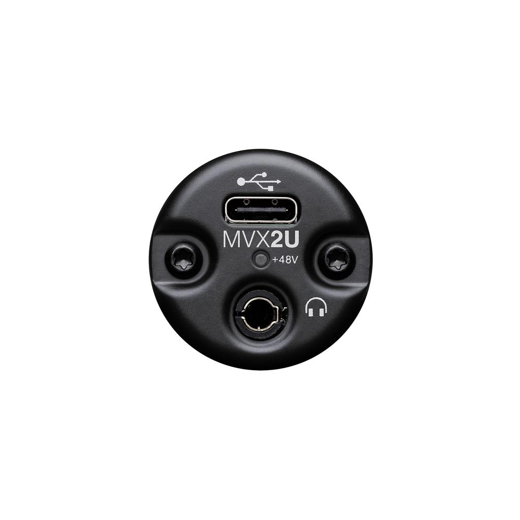 Shure Адаптер-преобразователь цифрового аудиоинтерфейса MVX2U с функцией динамической записи наушников, усилением мощности, настольным кабелем, выходом XLR-USB