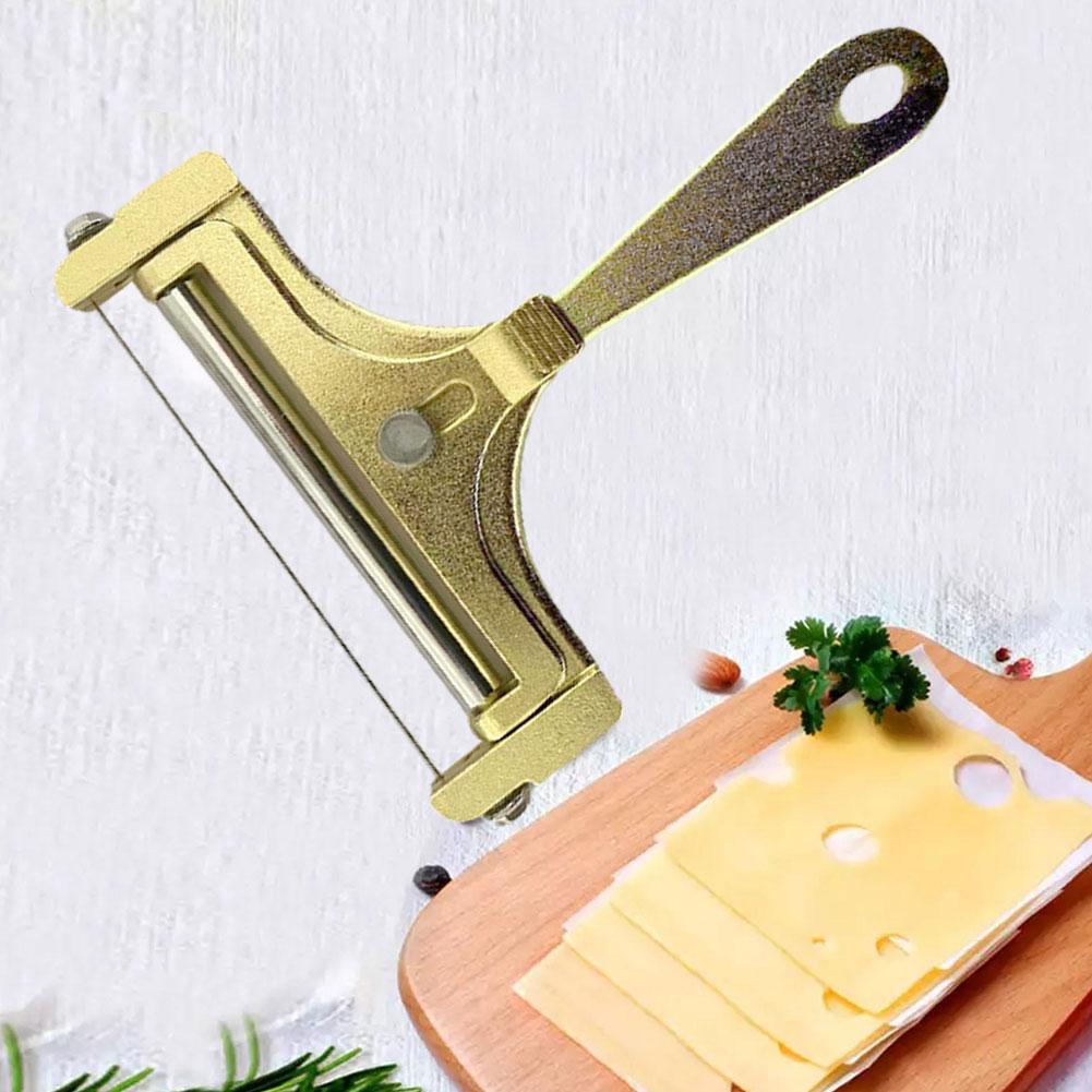 Cheese Slicer With Stainless Steel Wire & Roller Adjustable Kitchen Manual Slicer Cheese Butter Grater Thickness Cutter Che W9L5