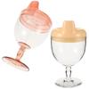 2pcs Baby Cups Goblet Shape Safety Antidrop Toddlers Mealtime