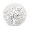 [A1416] - Silver 'Tree of Life' Ceramic Decorative Ball - 10 Cm