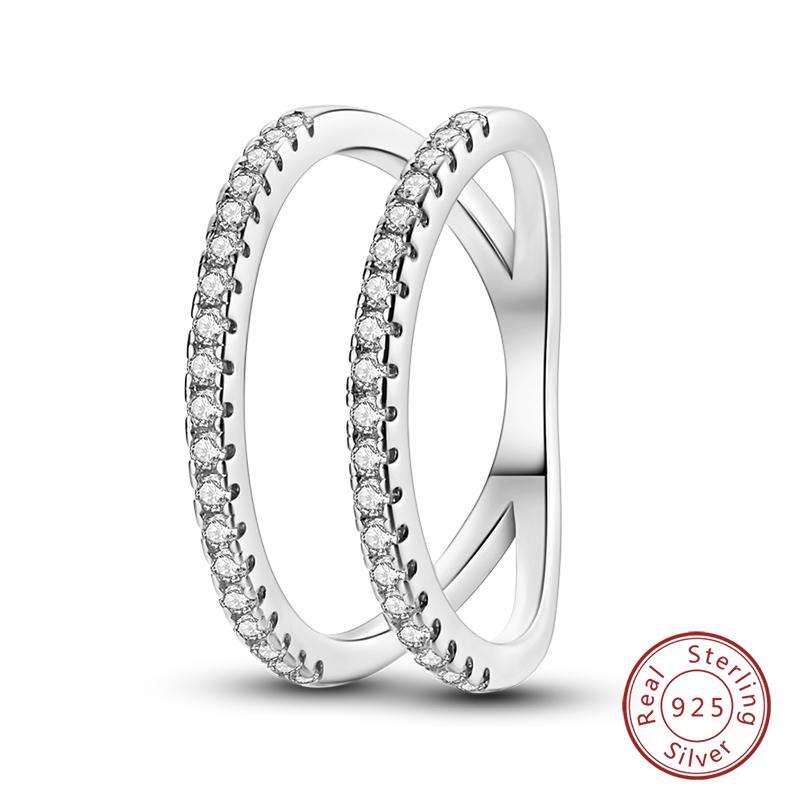 925 Sterling Silver Heart Shaped Infinite Minimalist Rings Hollow Celtic Knot Rings for Women Elegant Engagement Wedding Jewelry