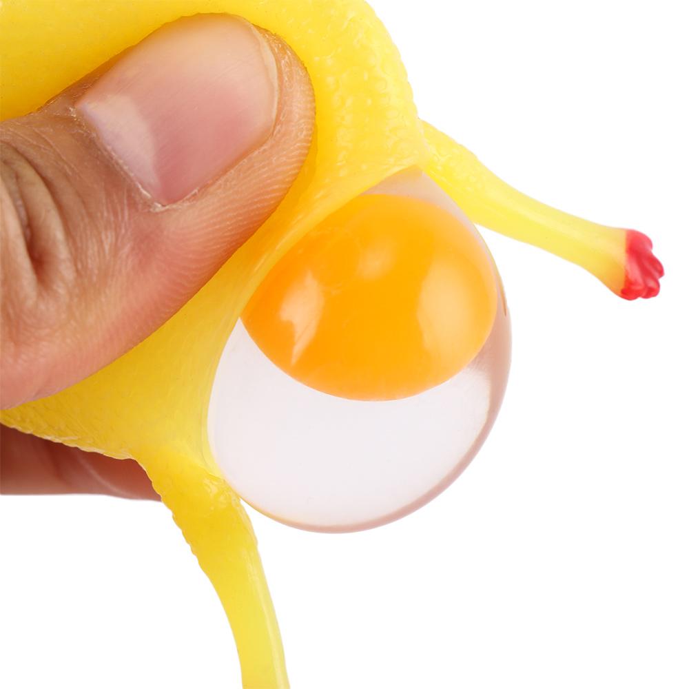 Squeeze Eggs Pranks Halloween Gift Tricky Hens Novelty Vent Toys Keychain Funny Chickens Lay Eggs