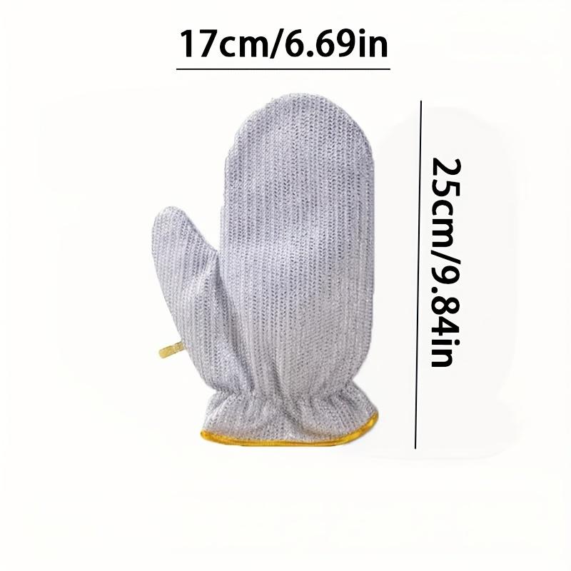 Six high-quality steel wire dishwashing gloves, built-in PVC material, non-slip, lightweight and durable, suitable for kitchens,