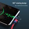 PD60W 2-в-1 180° Вращающийся Кабель для Быстрой Зарядки и Передачи Данных для Мобильного Гейминга