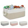 Large Capacity Sundries Sorting Box Splicing Folding Linen Storage Basket with Rope Handle for Baby Toy Clothing Socks Organizer