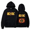 Autumn and Winter Men's Hooded Sweatshirt ACDC Pattern Brand Hooded Sweatshirt Y2K Clothing Fashion Casual Long Sleeved Pullover