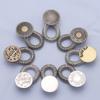 10Pcs Trousers Pants Stretch Waist Extension Metal Elastic Jeans Button Universal Spring Button