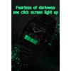 Unisex Analog Digital Quartz Wristwatch Square Case Waterproof Stainless Steel Bracelet Watch
