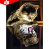 5D DIY Diamond Embroidery Animal Cat Full Round Rhinestone Diamond Painting Cross Stitch